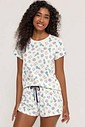 Pijama Feminino Manga Curta com Shorts