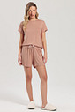Pijama Feminino Manga Curta Com Shorts