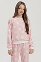 Pijama Feminino Infantil Manga Longa Com Calça