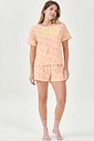 Pijama Feminino Manga Curta Com Shorts