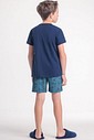 Pijama Masculino Infantil Manga Curta Com Bermuda
