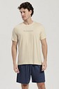 Pijama Masculino Manga Curta Com Bermuda