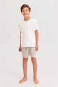Pijama Masculino Infantil Manga Curta Com Bermuda