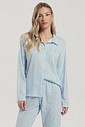 Pijama Feminino Manga Longa Americano Com Calça