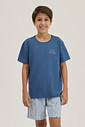 Pijama Masculino Infantil Manga Curta Com Bermuda Pijama Masculino Infantil Manga Curta Com Bermuda