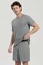 Pijama Masculino Manga Curta com Bermuda