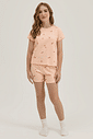 Pijama Feminino Infantil Manga Curta Com Shorts Pijama Feminino Infantil Manga Curta Com Shorts