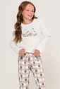 Pijama Infantil Feminino Manga Longa Com Calça