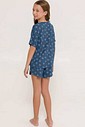 Pijama Feminino Infantil Manga Curta com Shorts