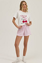 Pijama Feminino Manga Curta Com Shorts Pijama Feminino Manga Curta Com Shorts
