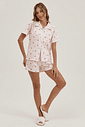 Pijama Feminino Manga Curta Americano Com Shorts Pijama Feminino Manga Curta Americano Com Shorts