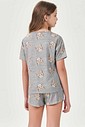 Pijama Infantil Feminino Manga Curta Com Shorts