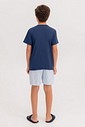 Pijama Masculino Infantil Manga Curta Com Shorts