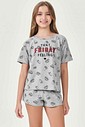 Short Doll Manga Curta Infantil Feminino