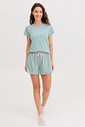 Pijama Feminino Manga Curta Com Shorts