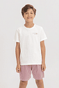 Pijama Masculino Infantil Manga Curta Com Shorts