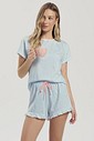 Pijama Feminino Manga Curta Com Shorts