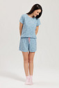 Pijama Feminino Manga Curta Com Shorts
