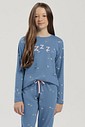 Pijama Infantil Feminino Manga Longa Com Calça