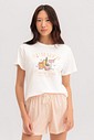 Pijama Feminino Manga Curta Com Shorts