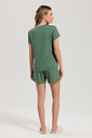Pijama Feminino Manga Curta Com Shorts