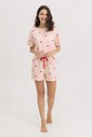Pijama Feminino Manga Curta Com Shorts