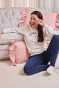 Pijama Feminino Manga Longa Com Legging