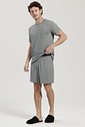 Pijama Masculino Manga Curta com Bermuda