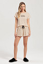Pijama Feminino Manga Curta Com Shorts