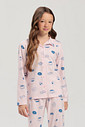 Pijama Feminino Infantil Manga Longa Americano Com Calça Pijama Feminino Infantil Manga Longa Americano Com Calça