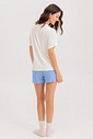 Pijama Feminino Manga Curta Com Shorts