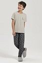 Pijama Masculino Infantil Manga Curta com Calça