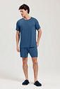 Pijama Masculino Manga Curta Com Bermuda