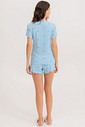 Pijama Feminino Manga Curta Com Shorts