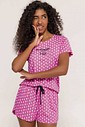 Pijama Feminino Manga Curta com Shorts