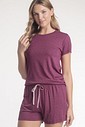 Pijama Feminino Manga Curta Com Shorts