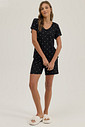 Pijama Feminino Manga Curta Com Bermuda Pijama Feminino Manga Curta Com Bermuda