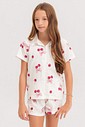 Pijama Infantil Feminino Manga Curta Americano com Shorts