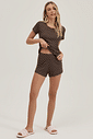 Pijama Feminino Manga Curta Com Shorts Pijama Feminino Manga Curta Com Shorts