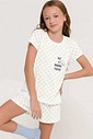 Pijama Feminino Infantil Manga Curta com Shorts