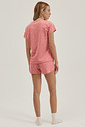Pijama Feminino Manga Curta Com Shorts