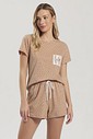 Pijama Feminino Manga Curta com Shorts