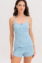 Pijama Feminino Alça Com Shorts