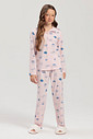 Pijama Feminino Infantil Manga Longa Americano Com Calça Pijama Feminino Infantil Manga Longa Americano Com Calça