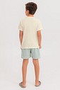 Pijama Masculino Infantil Manga Curta Com Bermuda
