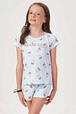 Short Doll Manga Curta Infantil Feminino