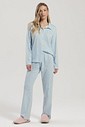 Pijama Feminino Manga Longa Americano Com Calça