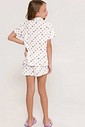 Pijama Feminino Infantil Manga Curta Americano com Shorts