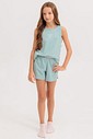 Pijama Infantil Feminino Regata Com Shorts
