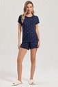 Pijama Feminino Manga Curta Com Shorts